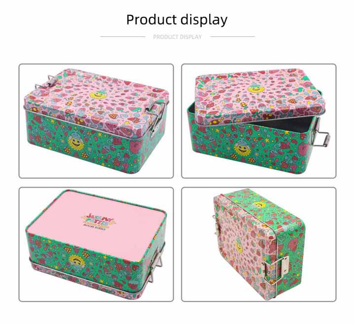 Food Tin Container Box With Double Tin Hasp