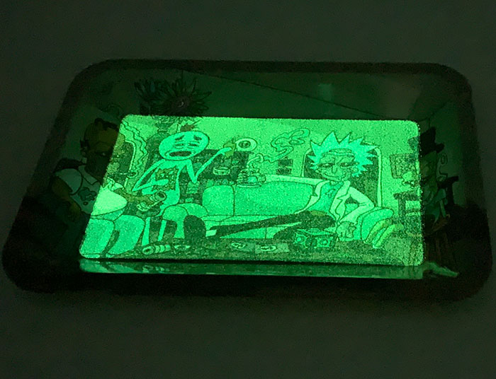 Cartoon Glowing Tin Tray