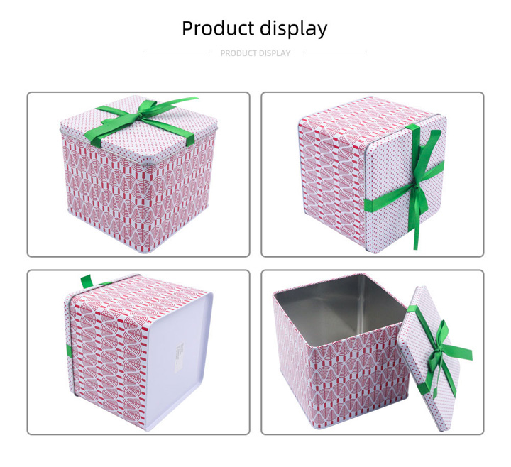 square gift tin box