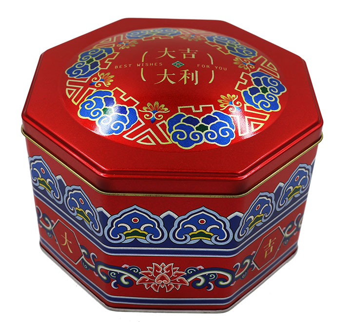 Octagon Tea Tin Box - TMI808